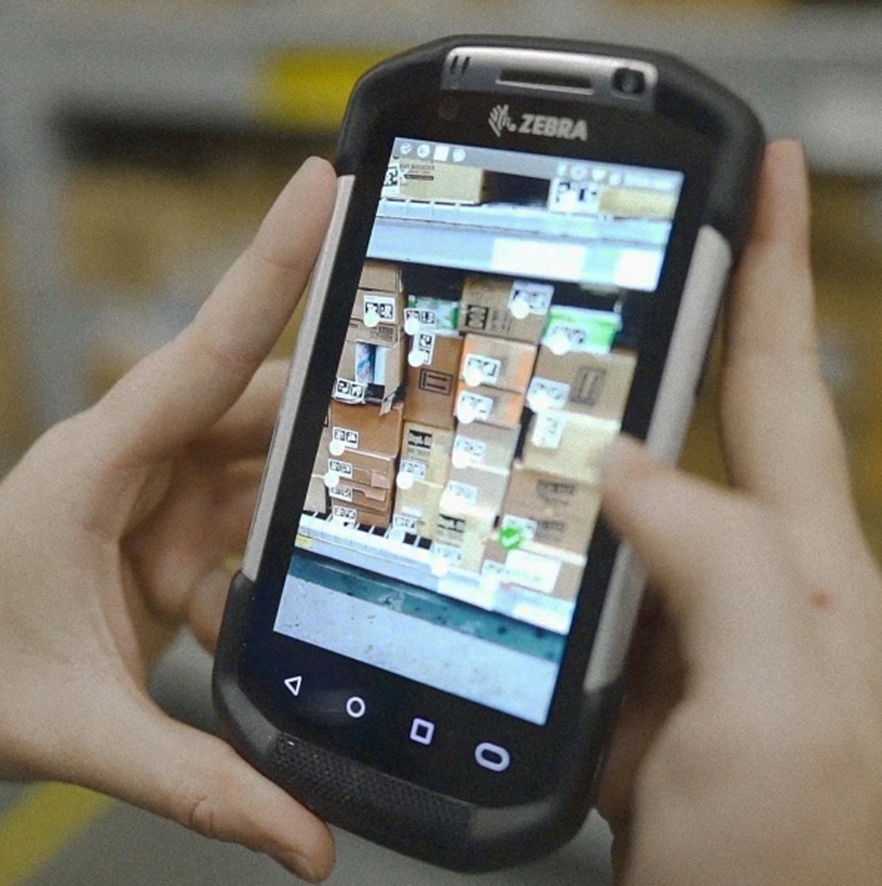 VizPick AR overlay on a Zebra handheld